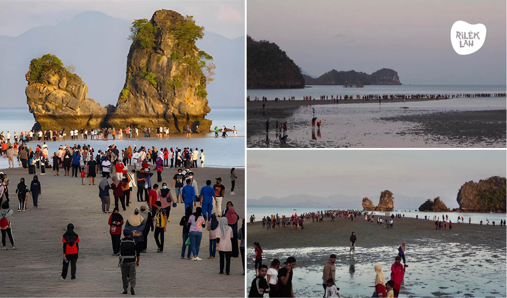 Fenomena Unik Laut Terbelah Tanjung Rhu Langkawi Kena Serbu